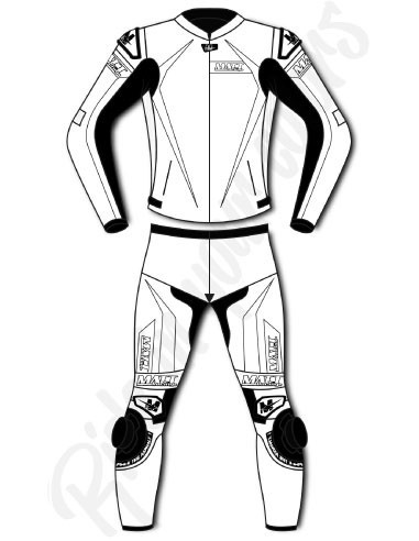 Motorcycle suit in cowhide or kangaroo leather, customizable, airbag compatible in&motion and alpinestars